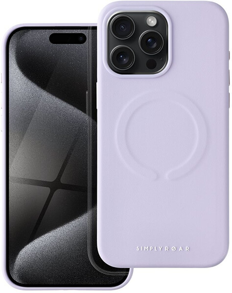 ROAR LEATHER MAG CASE-FOR IPHONE 15 PRO PURPLE | cooee.gr6
